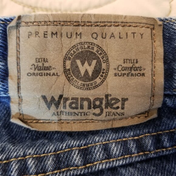 WRANGLER Heavyweight 5 Pocket Straight Leg Denim Jeans Blue Size 36 x 34 ~ 4529 - Picture 4 of 6